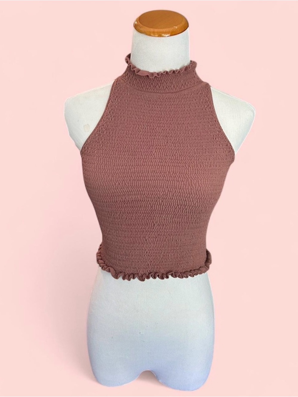 zara mock neck crop top